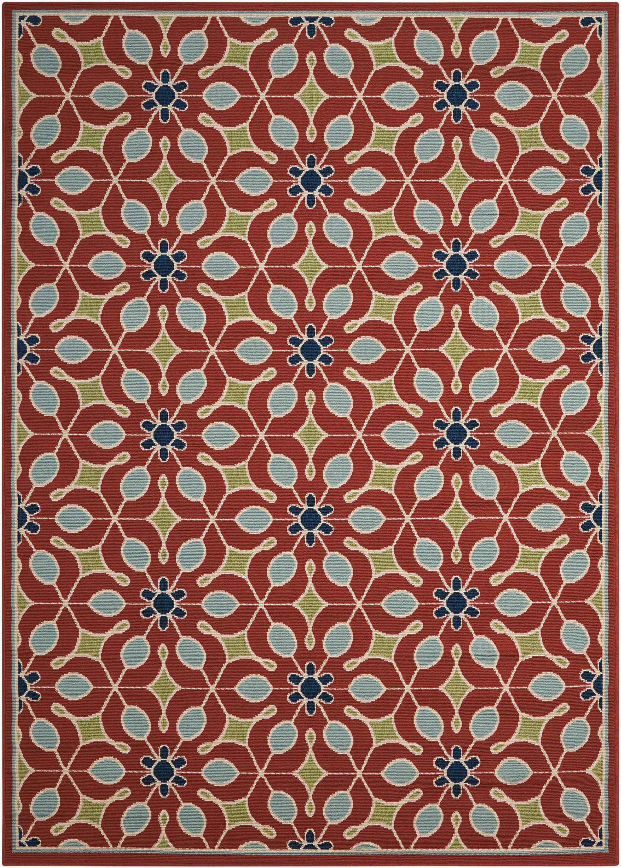 Winston Porter Caragan Geometric Rust Indoor / Outdoor Area Rug ...