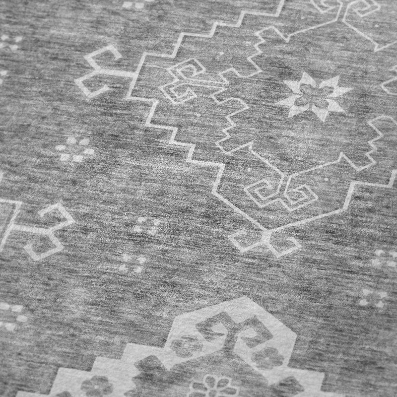 Jeté en médaillon Addison Sherpa ASB847, Gris