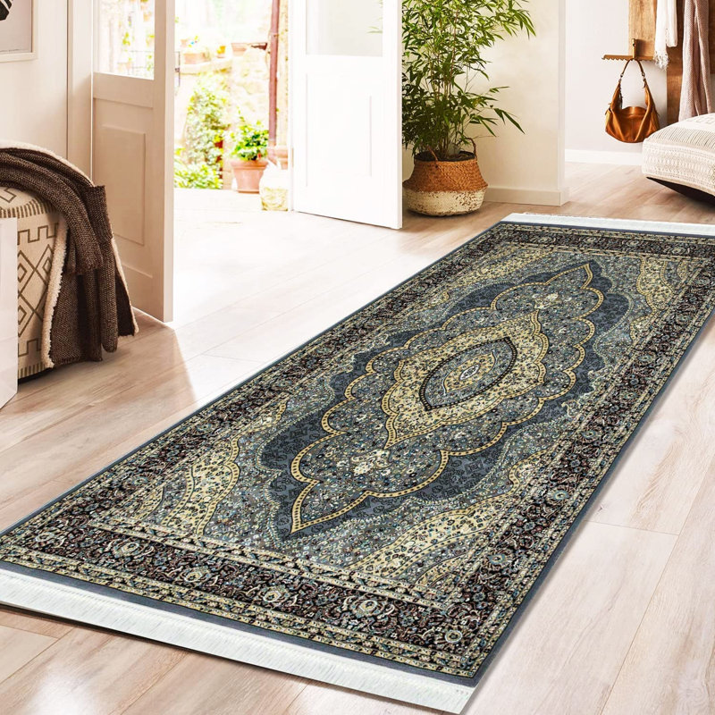 Aubreonna Floral Area Rug, Rectangle 80 x 300cm