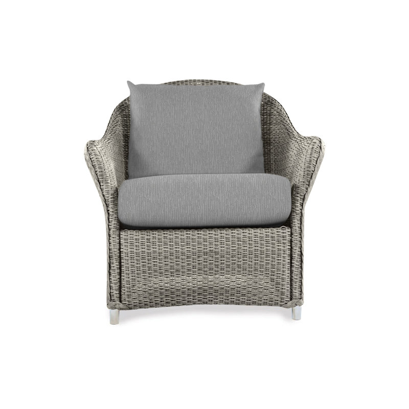 Weekend Retreat Outdoor Lounge Chair, Pewter, Canvas Natural Sunbrella® Canvas