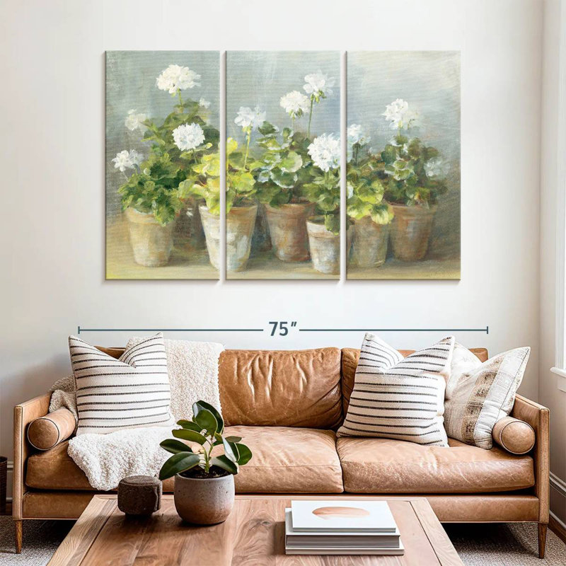 Harnek Geraniums Crop, 28" H x 45" W