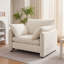 Ensemble de 2 fauteuils d'appoint surdimensionnés de 42,1 po avec siège de 33,6 po de largeur, dossier ergonomique 120 °, 2 coussins de salon, chenille-1578642831