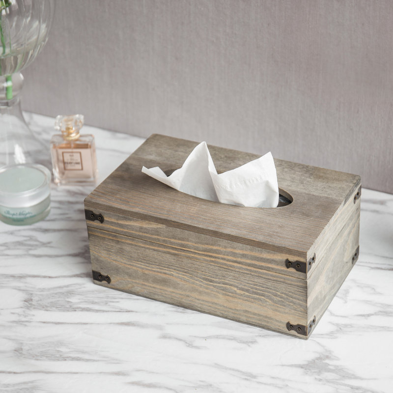Bathroom Storage Container, Distressed Grey