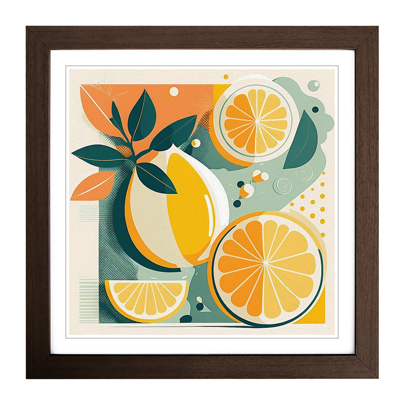 Single Picture Frame Print on Wood, Walnut Framed