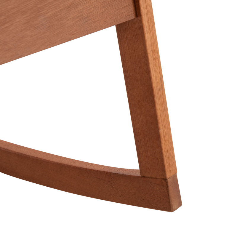 Chaise berçante de patio Cormach Mathew, Naturel, Noir
