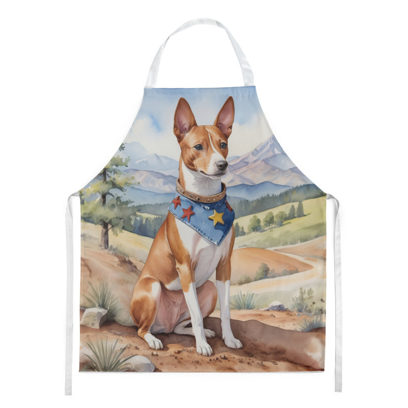 Tablier de bienvenue Basenji Cowboy