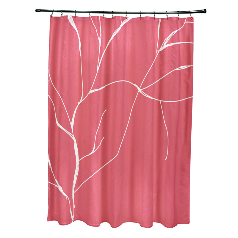 Rideau de douche simple Hirasisa, Corail