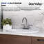 Lavabo de salle de bain ovale encastré en porcelaine vitrifiée blanche avec trop-plein 20 po x 17 po-101986762
