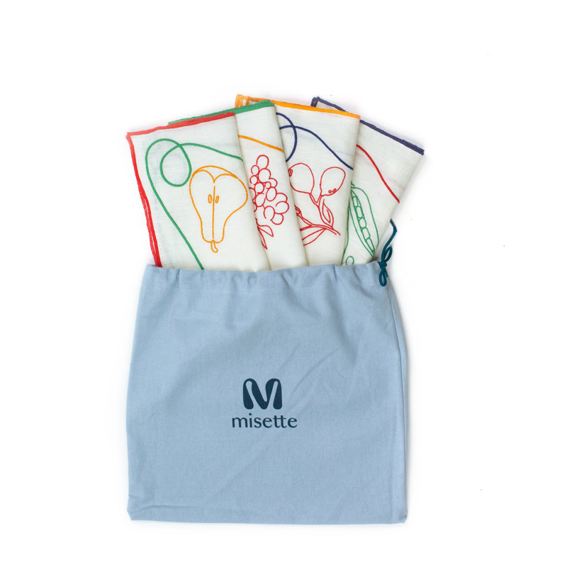 Fete Embroidered Linen Napkins