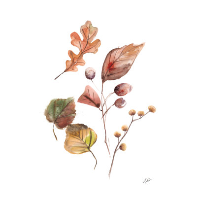 Pieces Of Autumn I by Karyn Panganiban - Wrapped Canvas Painting