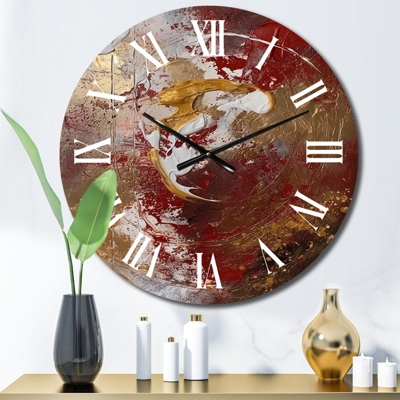 Horloge murale en métal antique, Petit