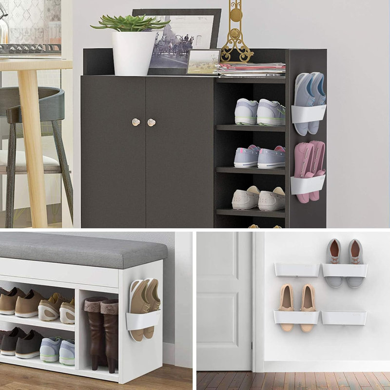 6-pack Wall-mounted Shoe Racks With Sticky Strips