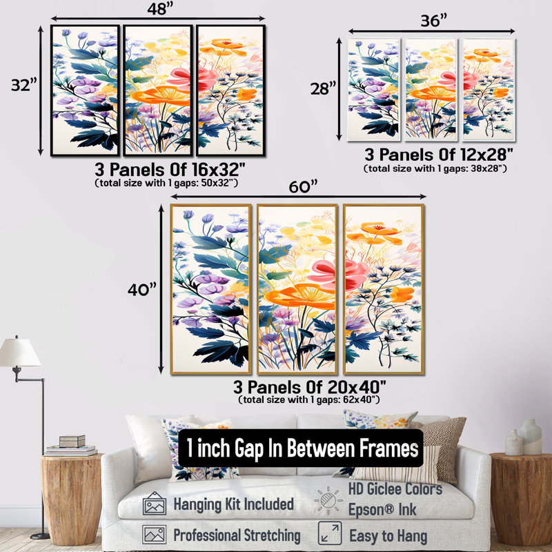 Lorinda - Ensemble d'impressions murales Buttercups, Cadre flottant brun, H 28 po x l 36 po x P 1 po