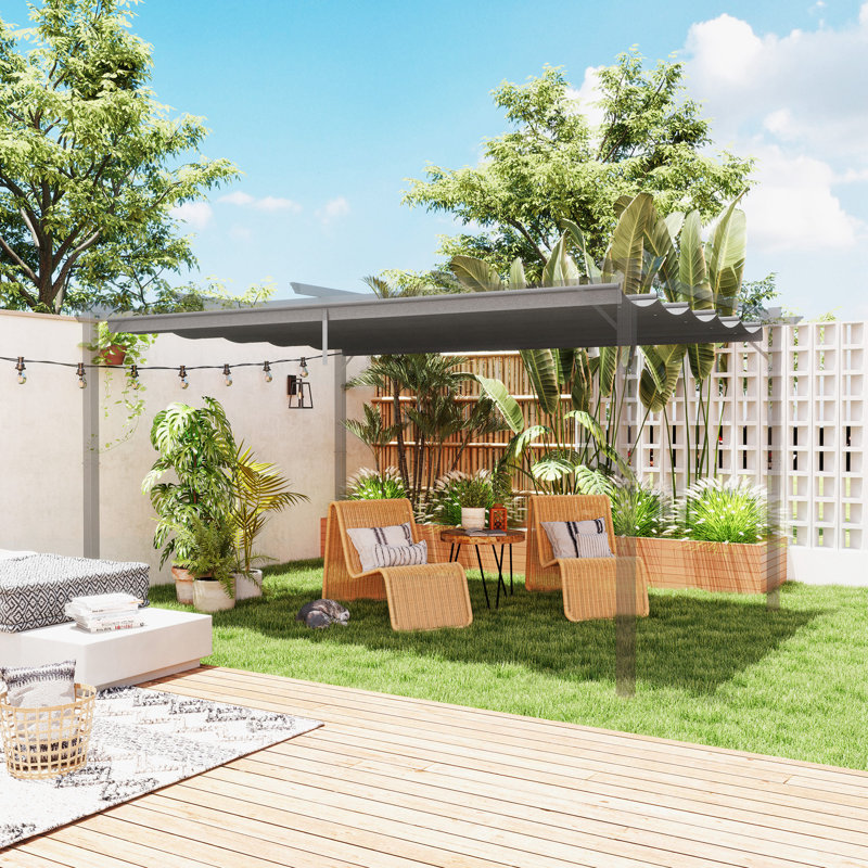17 Stories Fabric Replacement Canopy for Pergola, Light Grey