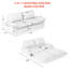 Canapé-lit escamotable de 73,2 po, canapé-lit convertible 3 en 1, causeuse multifonctionnelle-1047656520