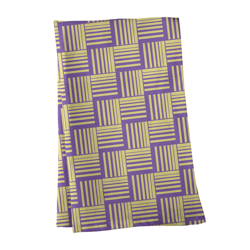 Jaya Tea Towel Kitchen Towel, Violet/Yellow/Purple, Poly Twill