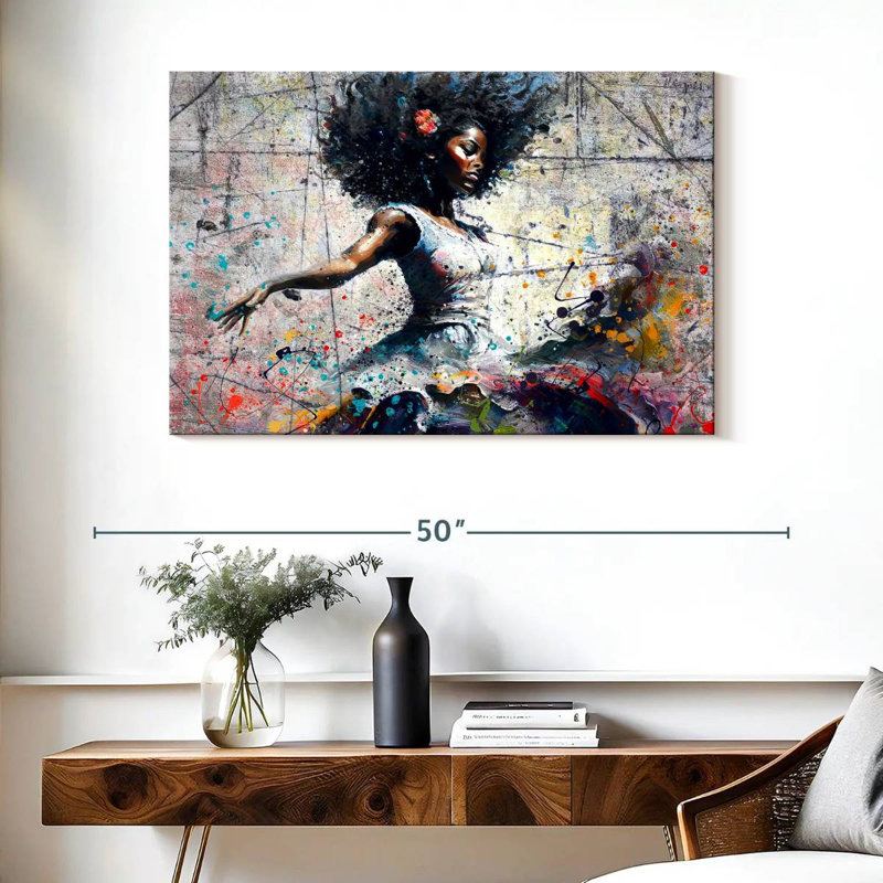 " African Dancer " by Harper D., 26" H x 39" W x 1.25" D