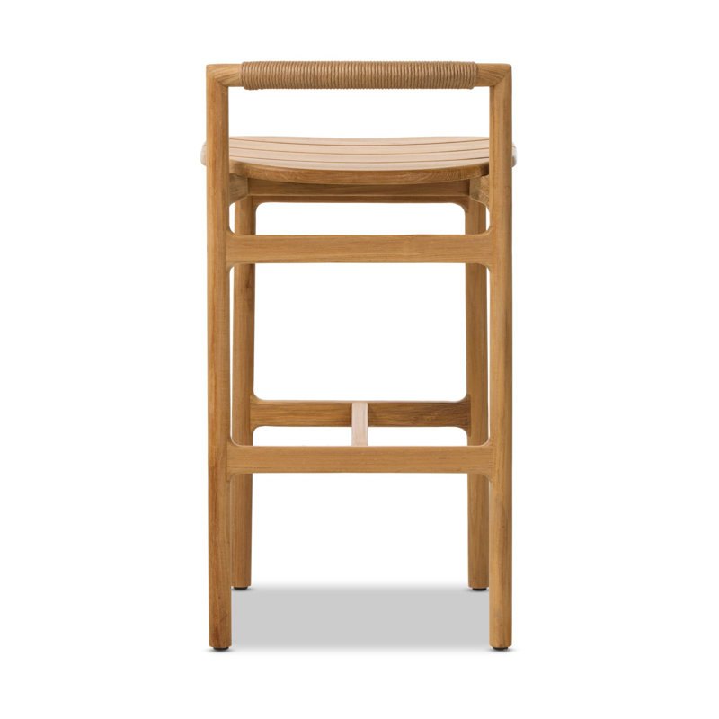 Baden Outdoor Teak Bar Stool, 23.81"
