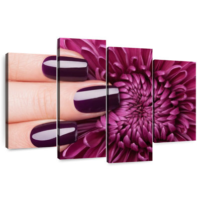 Glossy Purple Nails