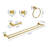 5 -Piece Aluminium Bathroom Towel Rack Set With Mounting Hardware-113608432