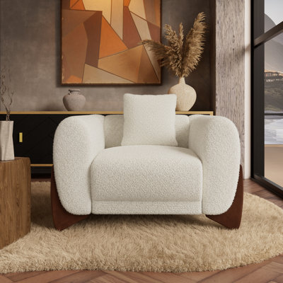 Boucle Upholstered Accent Chair