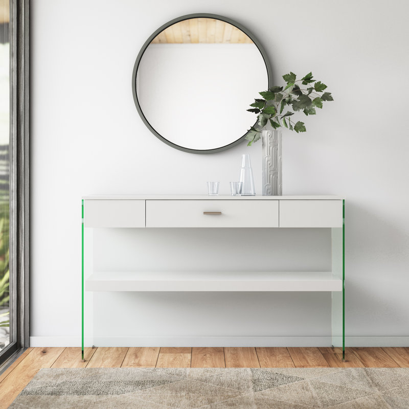 Aguero 119.38cm Console Table, White