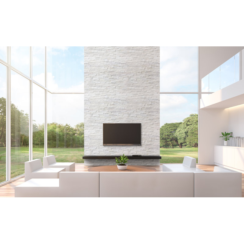 Stonecrest 6 in. x 18 in. Split Face Natural Stone Ledger Corner Wall Tile, Amber Cream