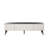 Haley 70.9" Mid-Century Modern TV Stand for TVs up to 55" in Black Marble and White-2051278853