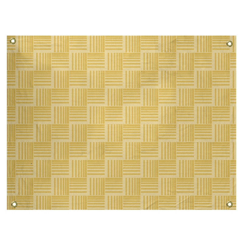Tapisserie, H 50 po x l 59 po, Jaune