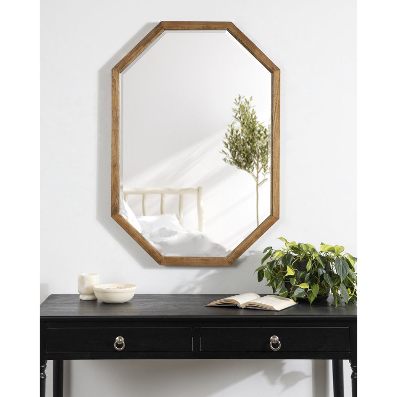 Miroir d'appoint Sarratt, Brun rustique, 36 po x 24 po