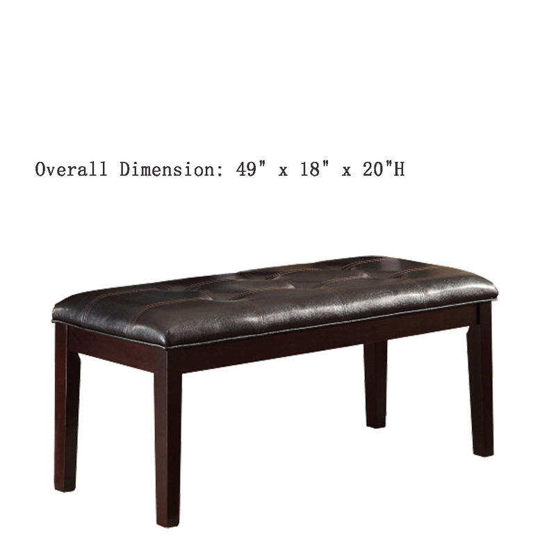 Banc rembourré en similicuir