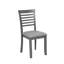 Chaises de salle à manger en bois de 4 personnes, revêtement gris, siège rembourré, confortable pour toutes les occasions, siège 4, matériau ergonomique