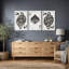 Reproduction de giclée sur toile encadrée 3 pièces-126030998-126031001