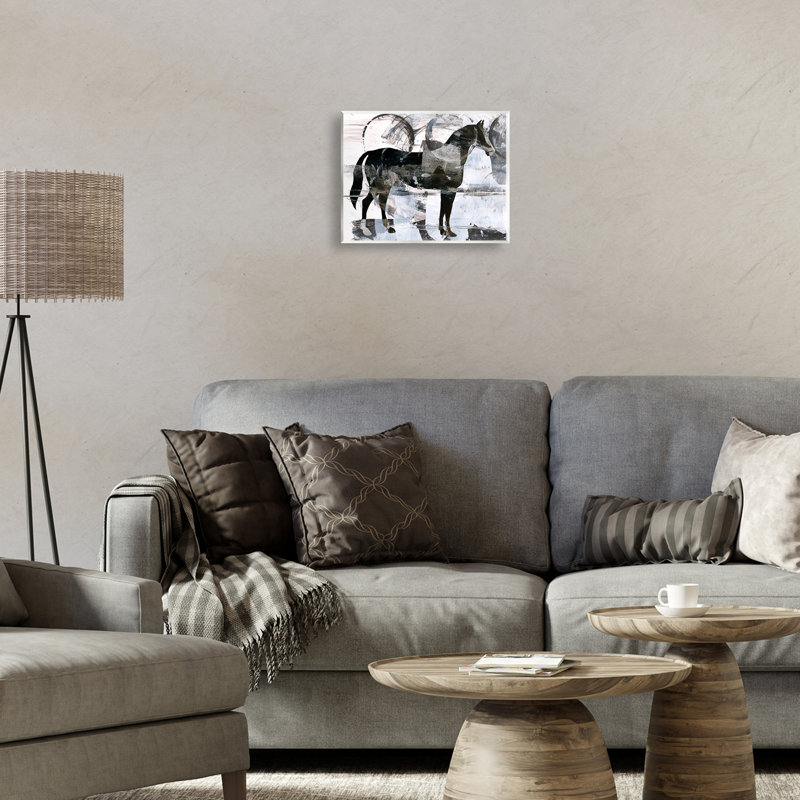 Circle Pattern & Horse Wall Plaque Art by Ethan Harper