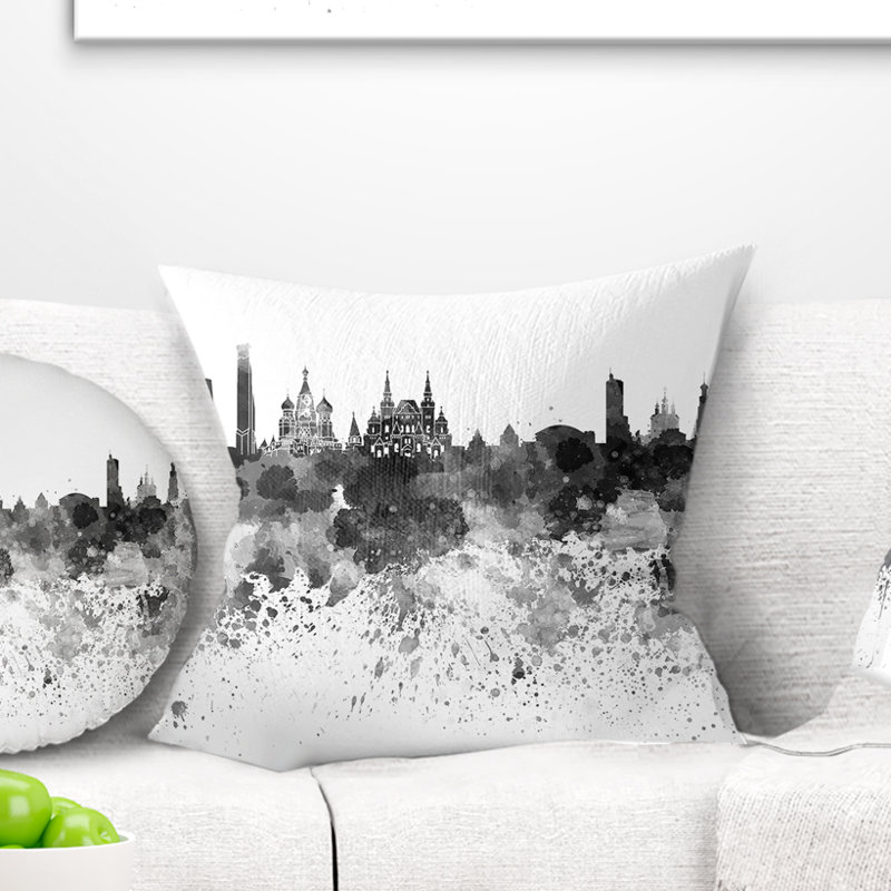 Coussin d’horizon cityscape moscow, 16 po x 1 po, Coussin décoratif