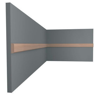 Moulure pour écran plat en bois massif de qualité D une quincaillerie de bois franc massif D14 1/4 po x l 3/4 po x L 96 po.