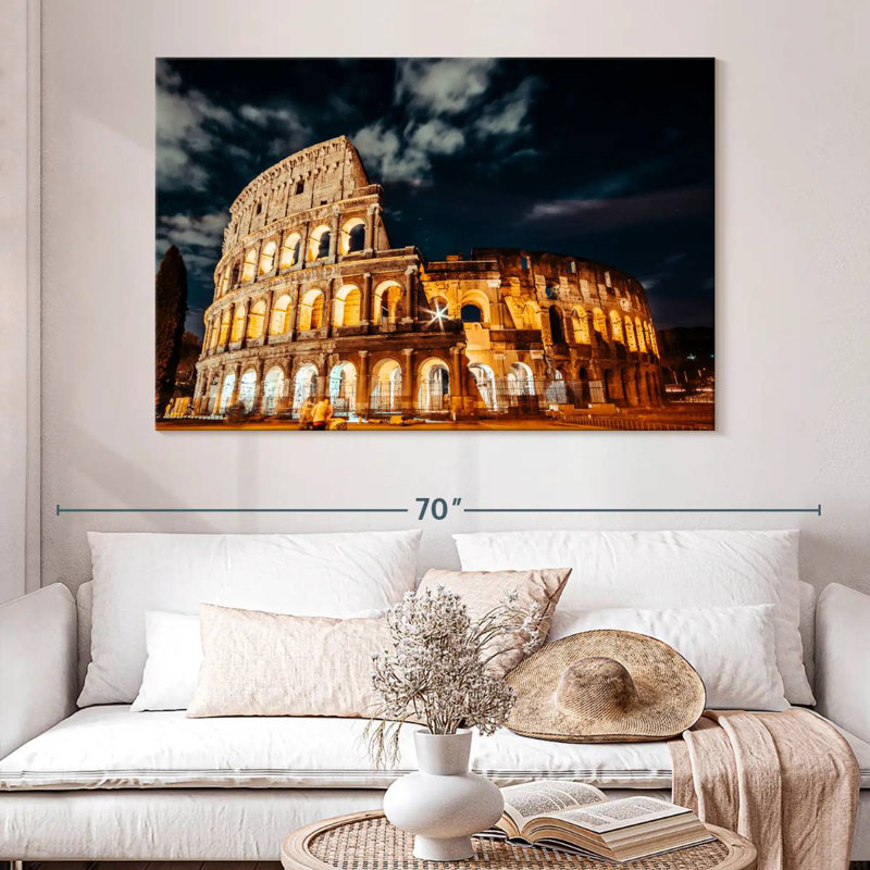 Kavia Roman Colosseum At Night, 24" H x 36" W
