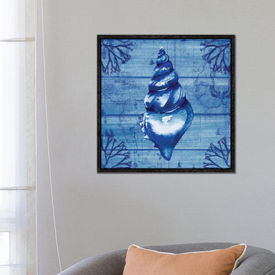 Indigo Conch - Print on Canvas