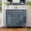 Meuble-lavabo 36 po avec lavabo supérieur, armoire de rangement moderne avec 2 portes à fermeture douce et 2 tiroirs, meuble-lavabo simple-121294521
