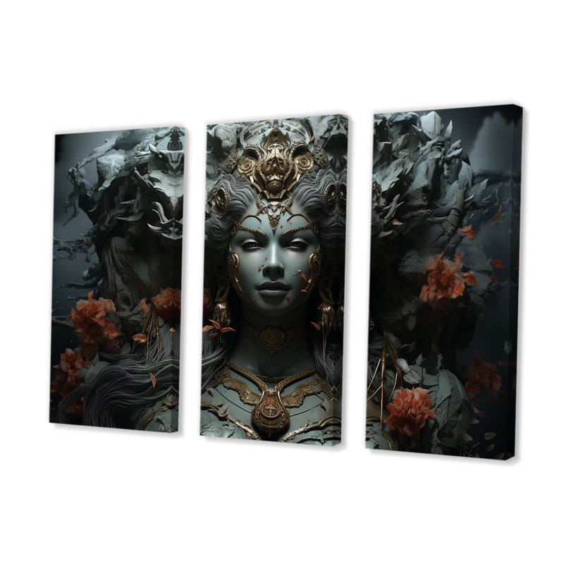 «Hinduism Indras God II», ensemble d'art mural sur toile, H 28 po x l 36 po x P 1 po