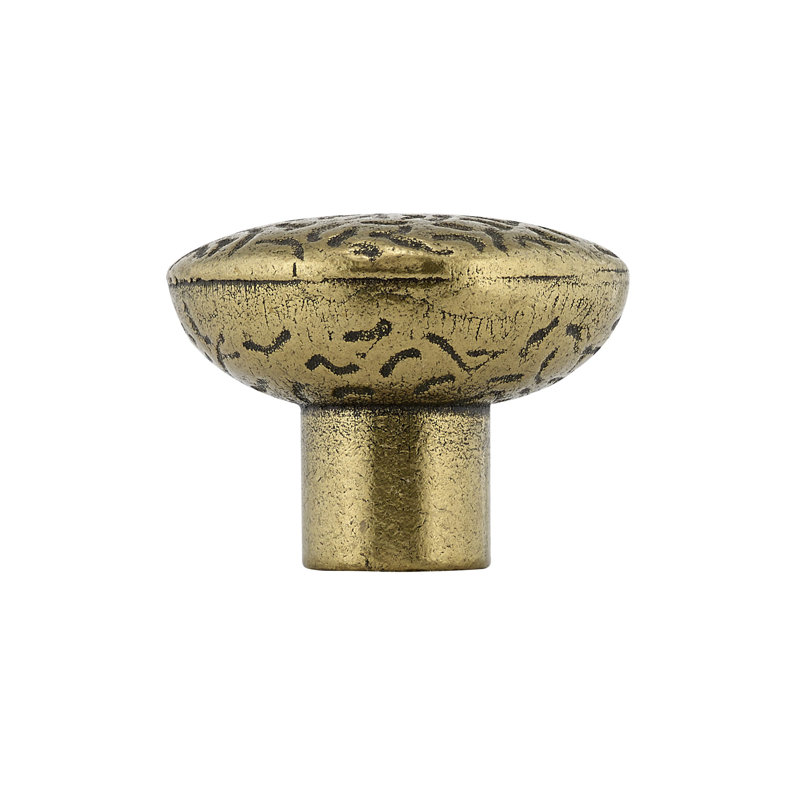 Expression Oval Knob, Hammered Burnished Brass