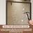56"-60" W X 76" H Single Sliding Frameless Shower Door Clear Tempered Glass, Stainless Steel Accessories