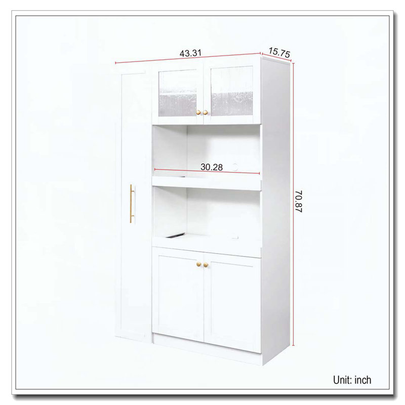 Organisateur de garde-manger 4 tablettes, Blanc