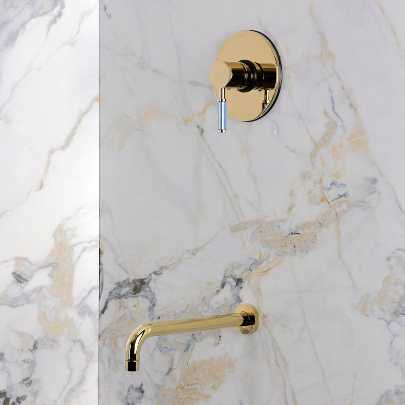 Kingston Brass Verona Single-Handle Pressure Balanced Tub Faucet, Polished Brass