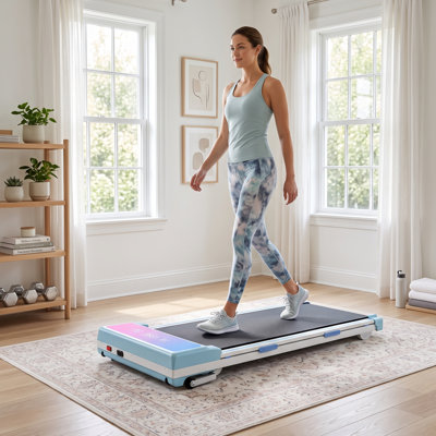 3.5HP Walking Pad Treadmill with 15% Auto Incline, Bluetooth Speakers & Fitness APP