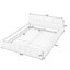Structure de lit grand rembourré avec tissu épais et tête de lit-115901089
