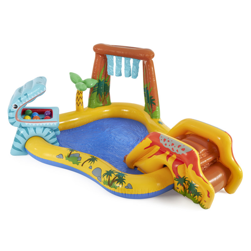 Intex Plastic Inflatable Pool, DinoLand + Dino Kiddie Pool