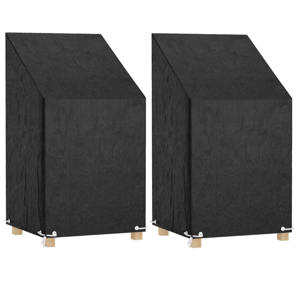 B&Q - Garden Chair Covers 2 Pcs 8 Eyelets 65X65X80/120 Cm Polyethylene - Image 3