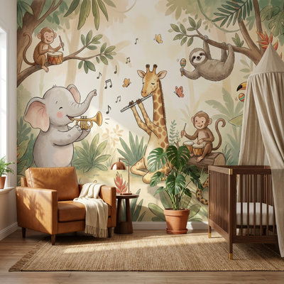 Papier peint nature animaux de la jungle