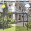 Pergolas en métal 9,3 x 10 po pour abri mural au toit incliné pour terrasse, jardin, cour
